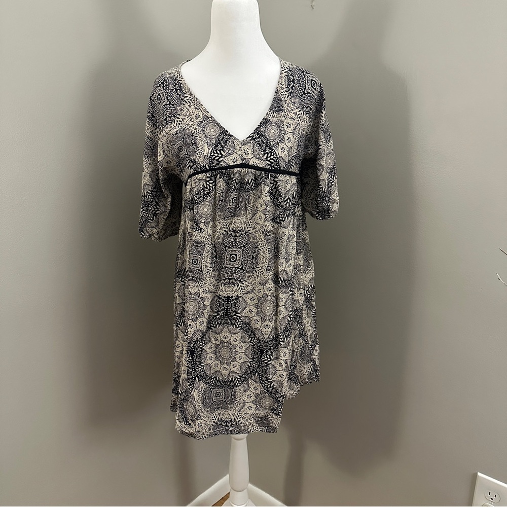 Knox Rose Black and White Patterned Dress, Sz XS